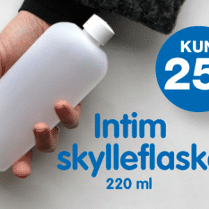 Intim-skylleflasken til skånsom rengøring efter fødsel og ved intim pleje